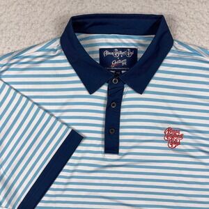 Section 119 Allman Brothers Band Polo Mens XXL Blue White Striped Rock Merch